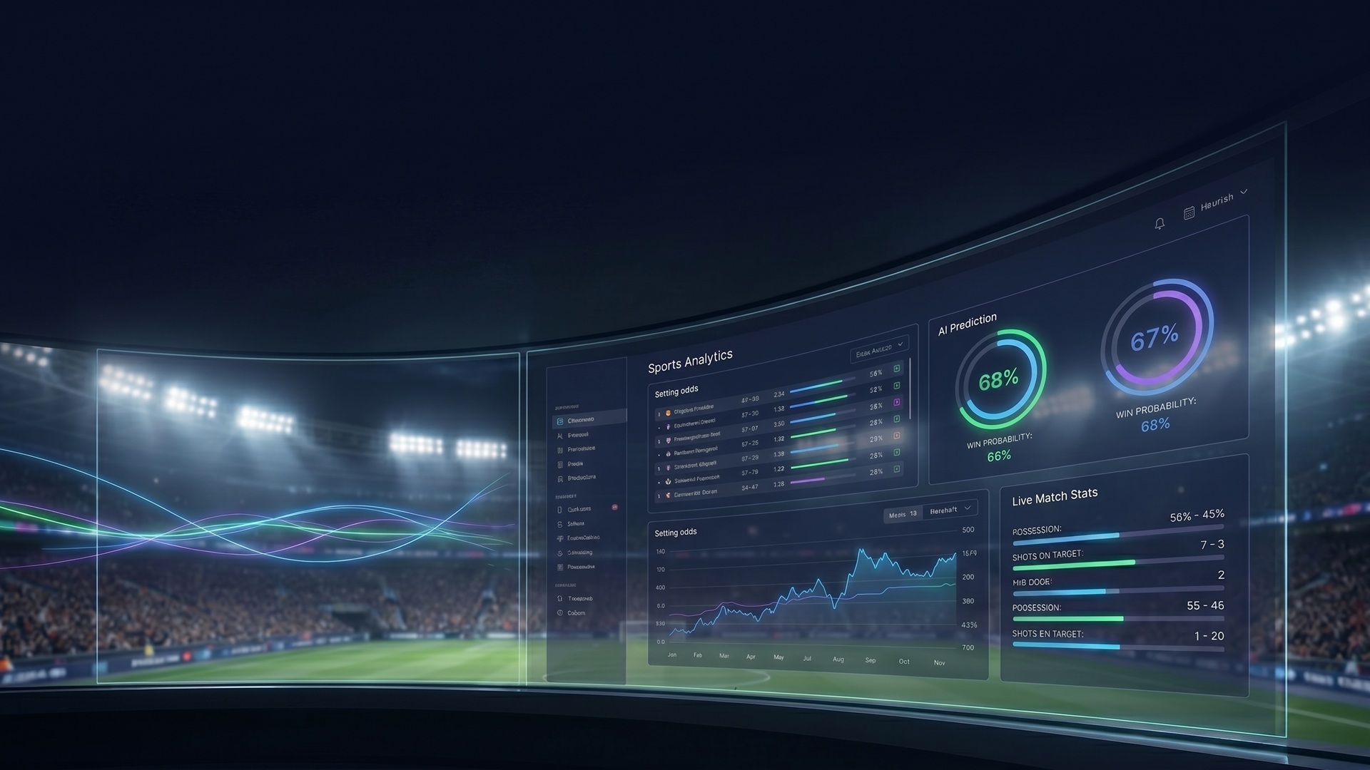 AI betting predictions hero background